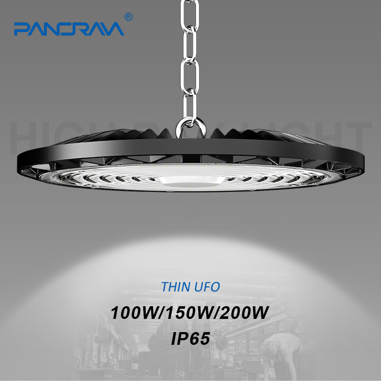 High Performance 100W 150W 200W Industrial LED Hightbay Light Fixtures Commercial Warehouse Ip65 UFO High Bay Light