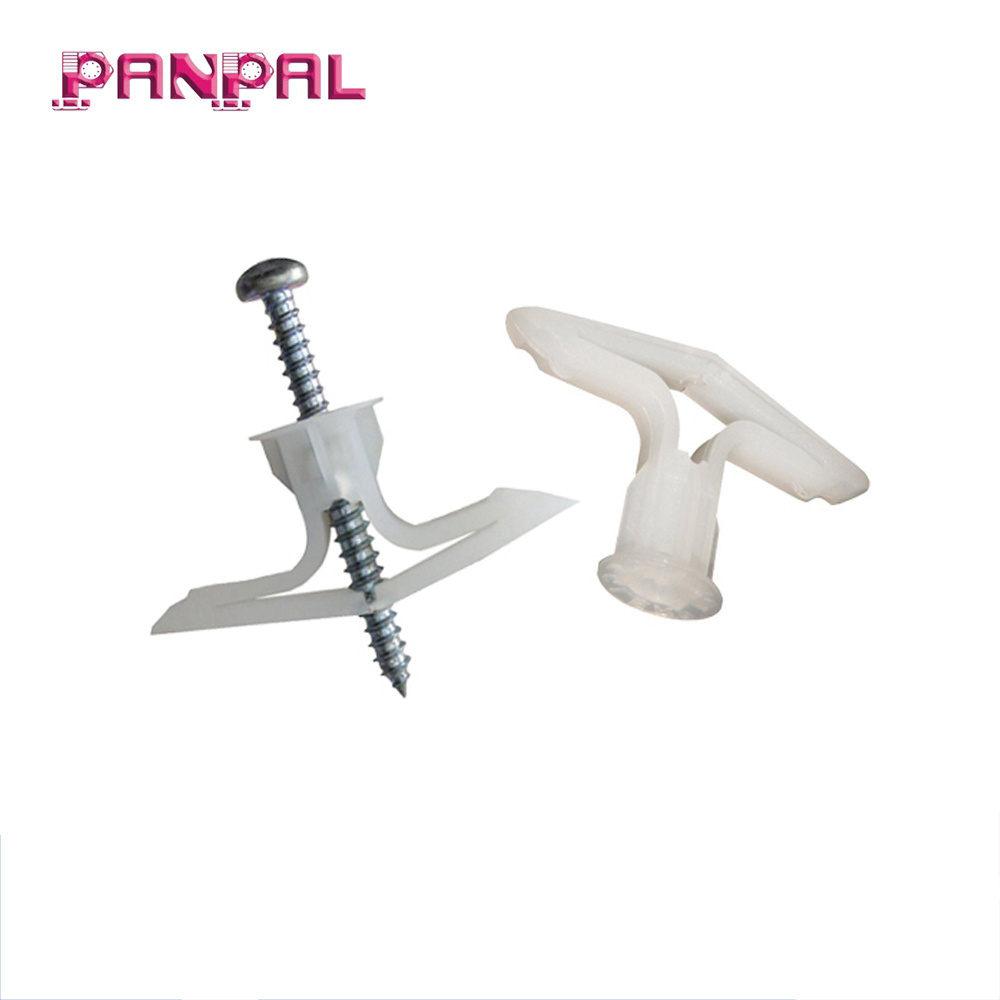 Drywall Anchor kit, Hollow Wall Anchors with Screws Plastic Concrete Butterfly Wall Plug Anchor