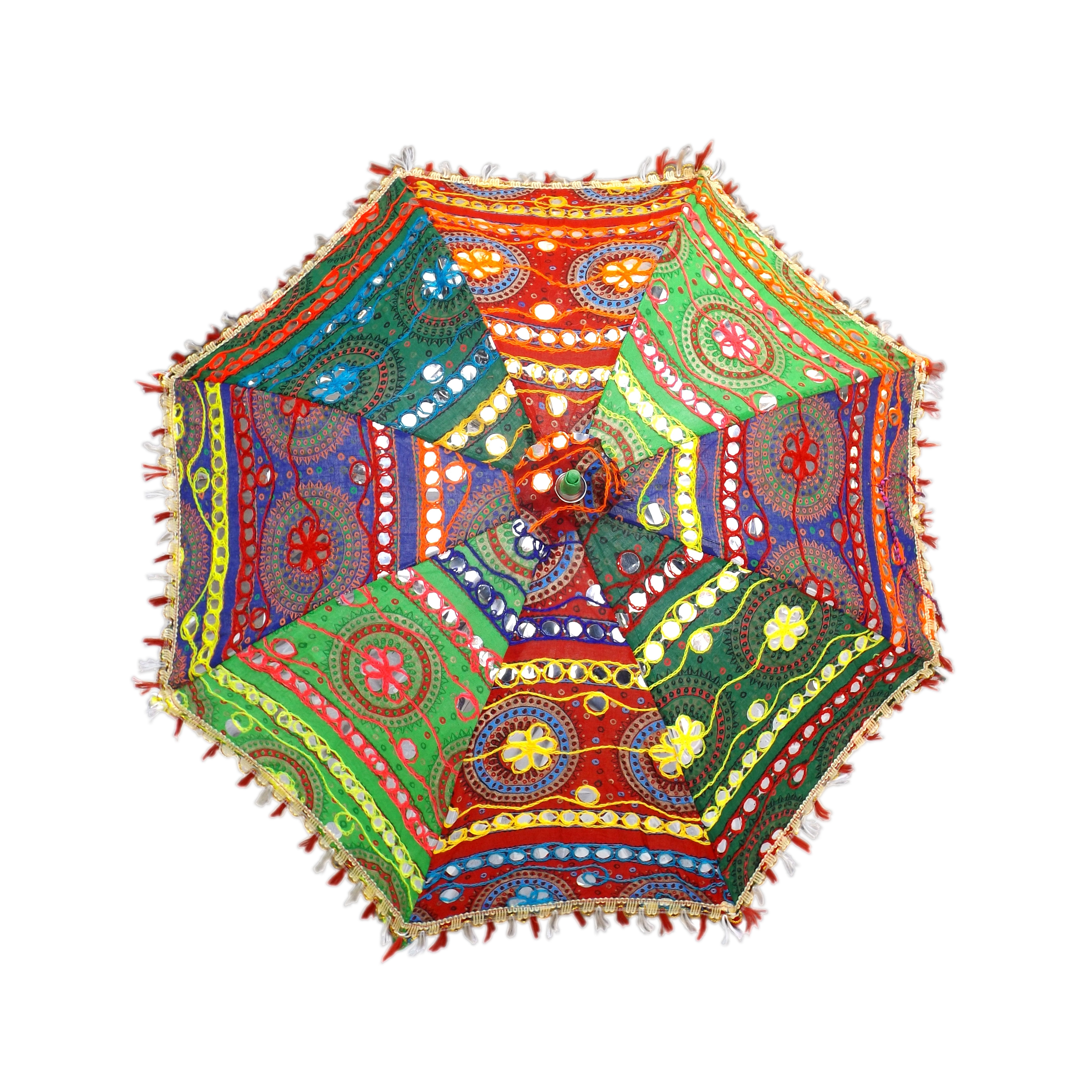 Amazing embroidered cotton hand stitched boho parasols outdoor decorative sun shade traditional umbrellas