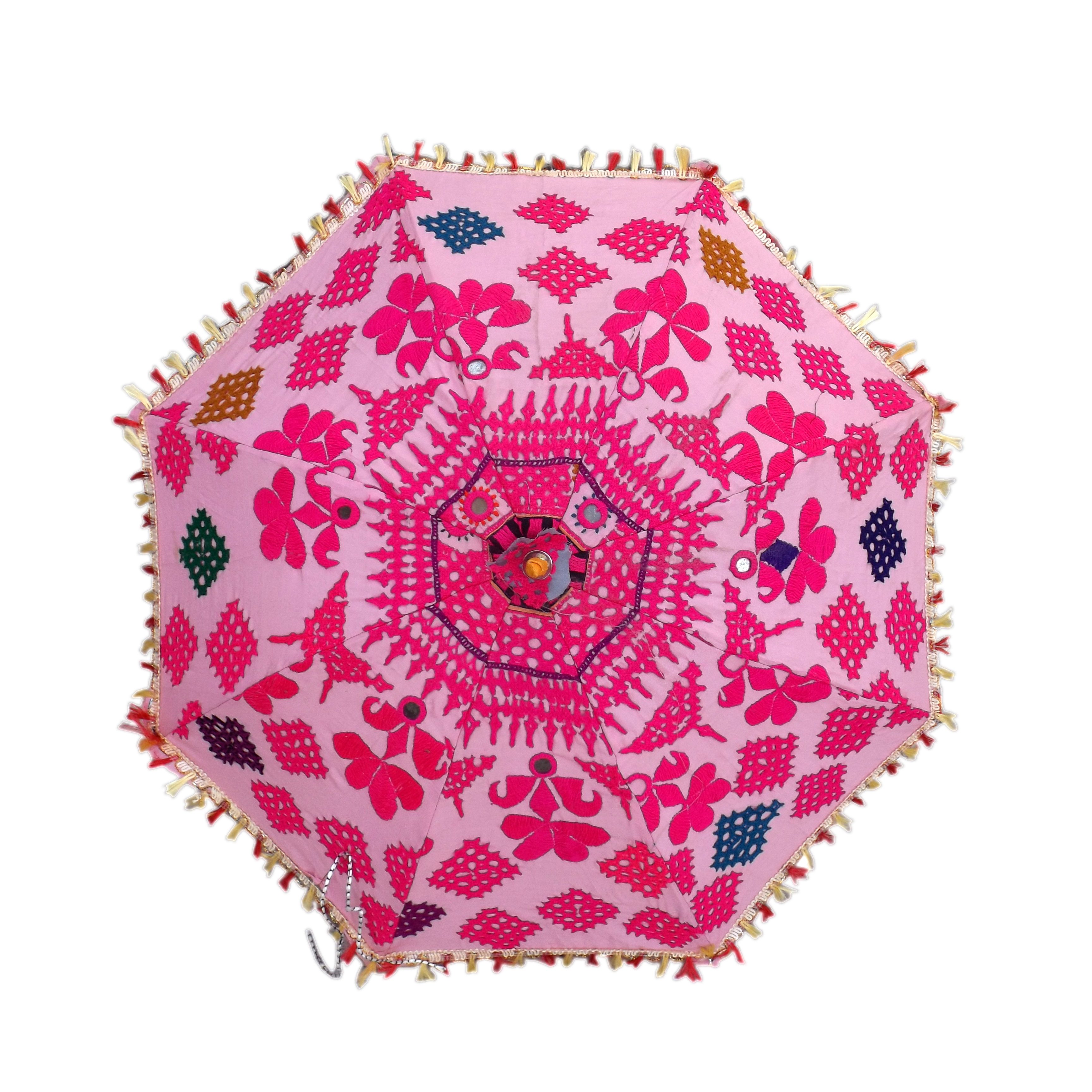 Wholesaler and manufacturer of Indian handmade unique Umbrella with embroidery work hippie UV rays protection