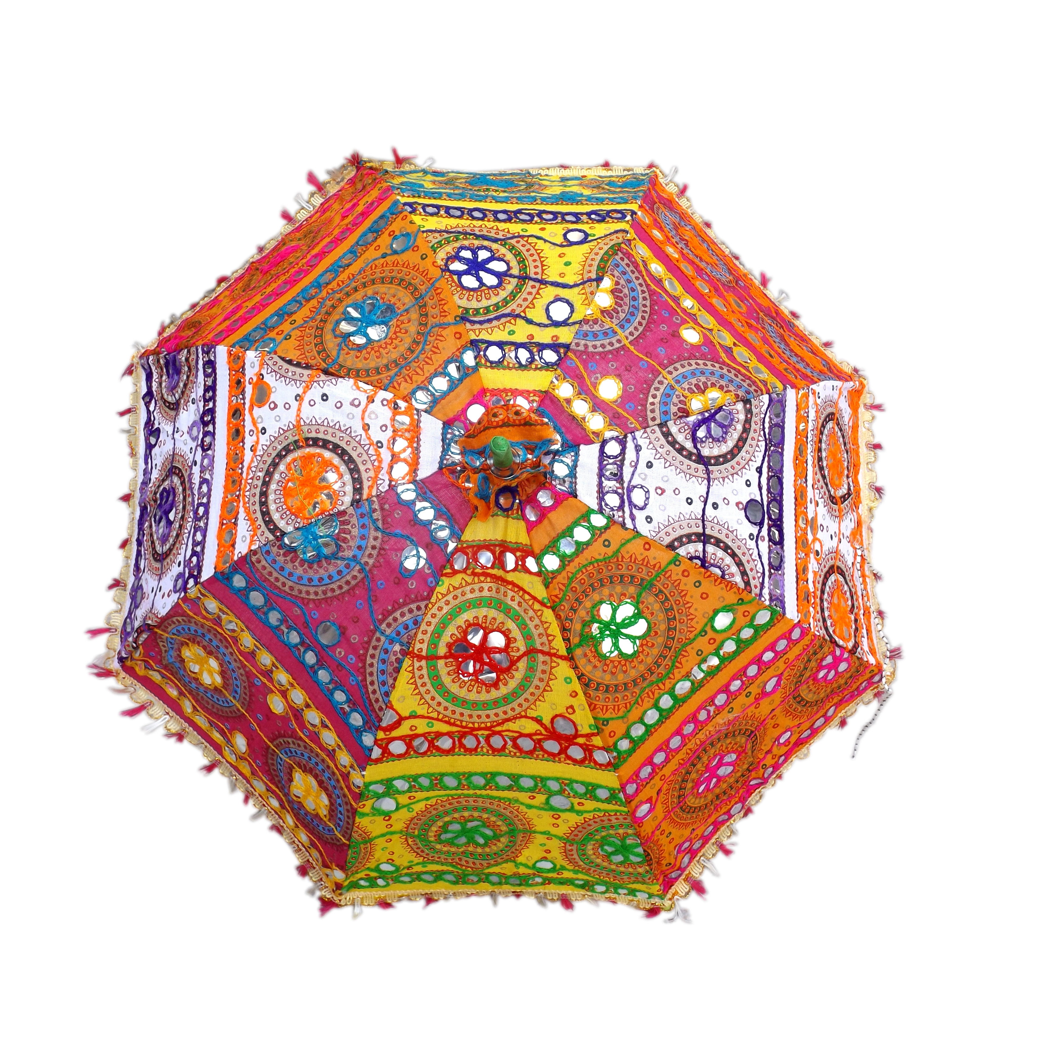 Wholesaler and manufacturer of Indian handmade unique Umbrella with embroidery work hippie UV rays protection