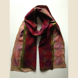 Bohemian Indian vintage kantha patchwork reversible hand embroidery traditional scarves/shawls/stoles for women and girls