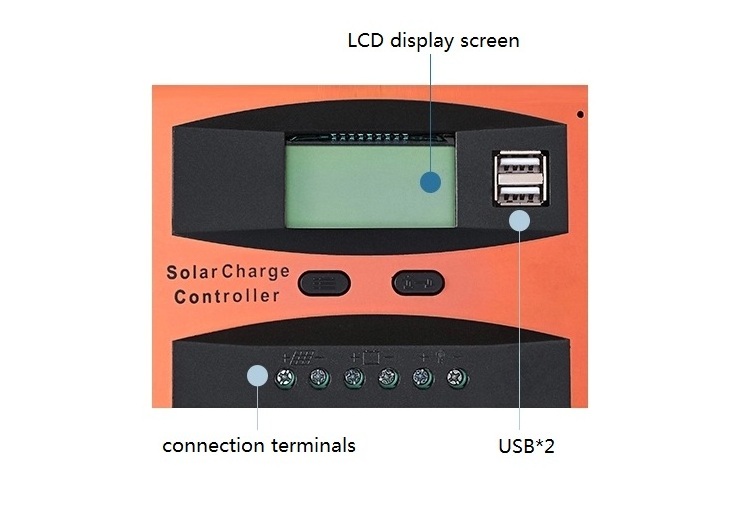 pwm solar charge controller charger 12v 24v 48v 5a 10a 15a 20a 30a Max Light Auto Acid Power Battery