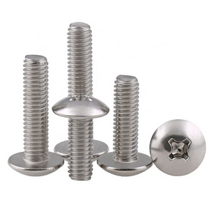 2023 Professional Supply 304 316 Stainless Steel Large Head Phillips Umbrella Truss Mushroom Head Machine Screw