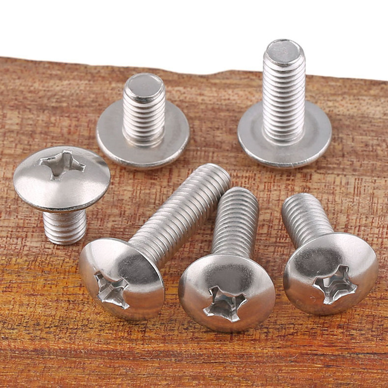 2023 Professional Supply 304 316 Stainless Steel Large Head Phillips Umbrella Truss Mushroom Head Machine Screw