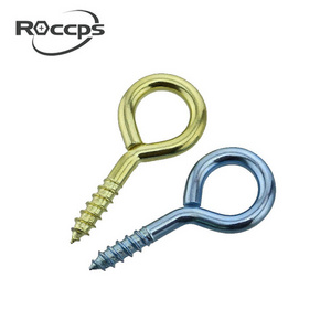 Self Tapping close sealing brass screw decorative hooks fish eye wood screw