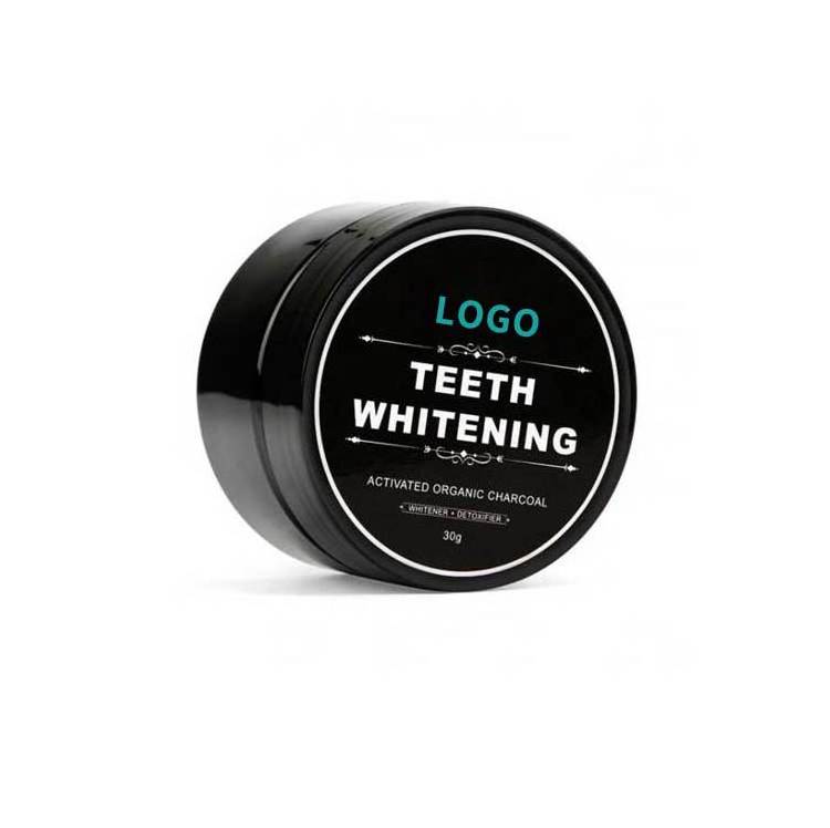 Private Logo Teeth Stain Remover Eraser Activated Charcoal Teeth Whitening Powder Whitening Kit with Bamboo Toothbrush