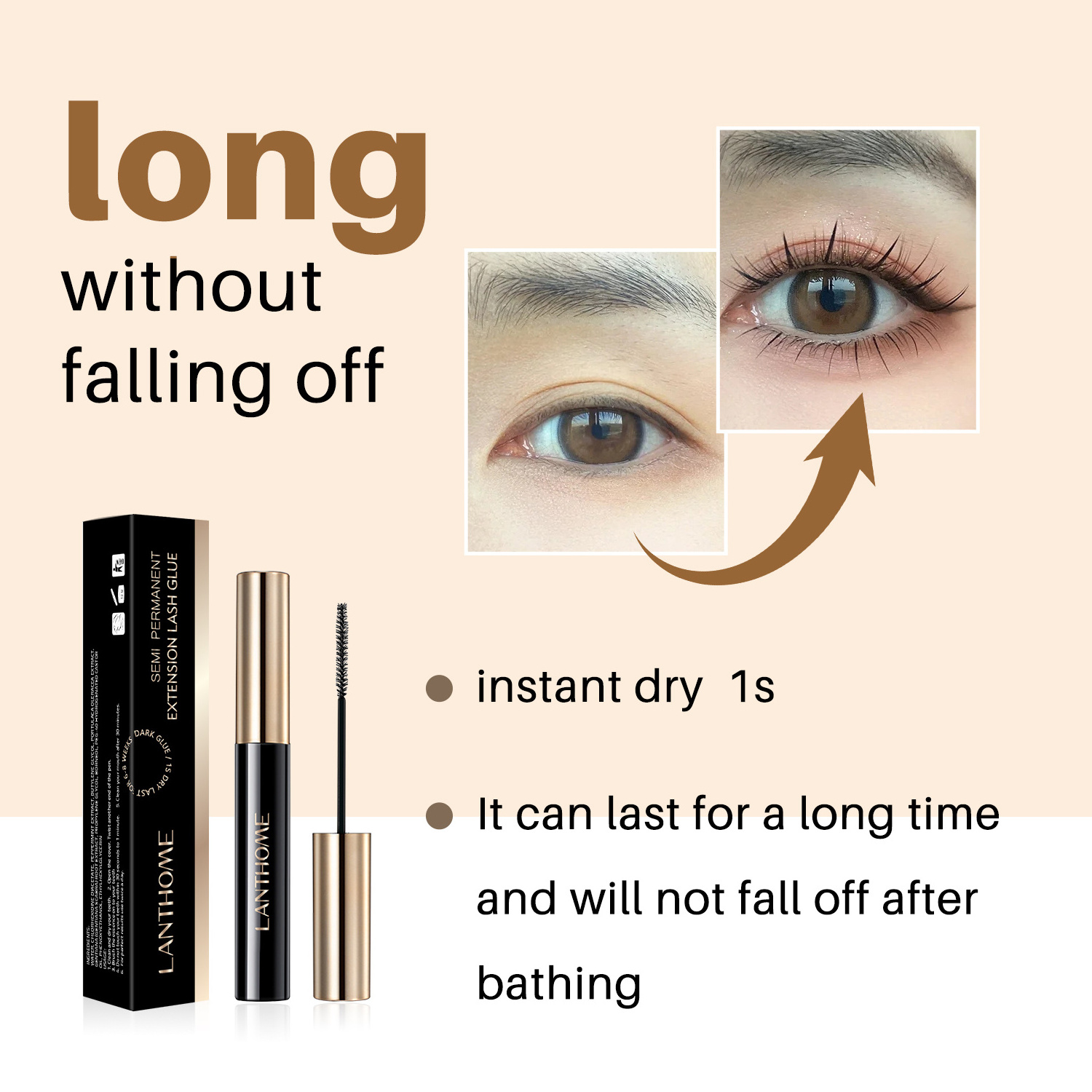 Eyelash Extension Glue Private Label Strongest Long Lasting Semi Permanent Adhesive Lash Extension Glue