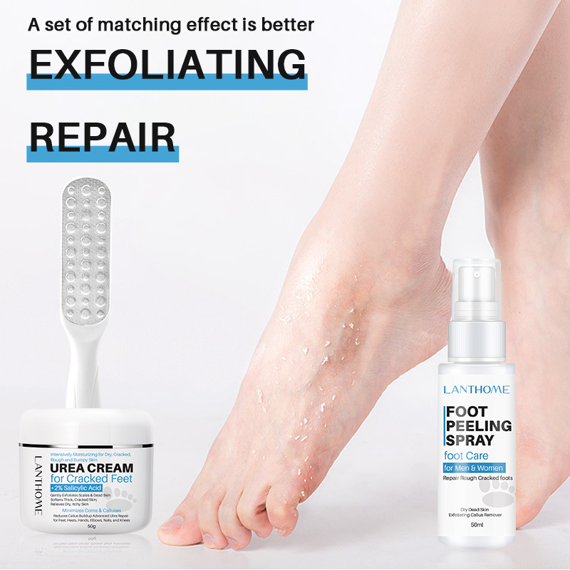 OEM Instant Exfoliating Softener Foot File Callus Remover Pedicure Treatment Foot Peeling Spray