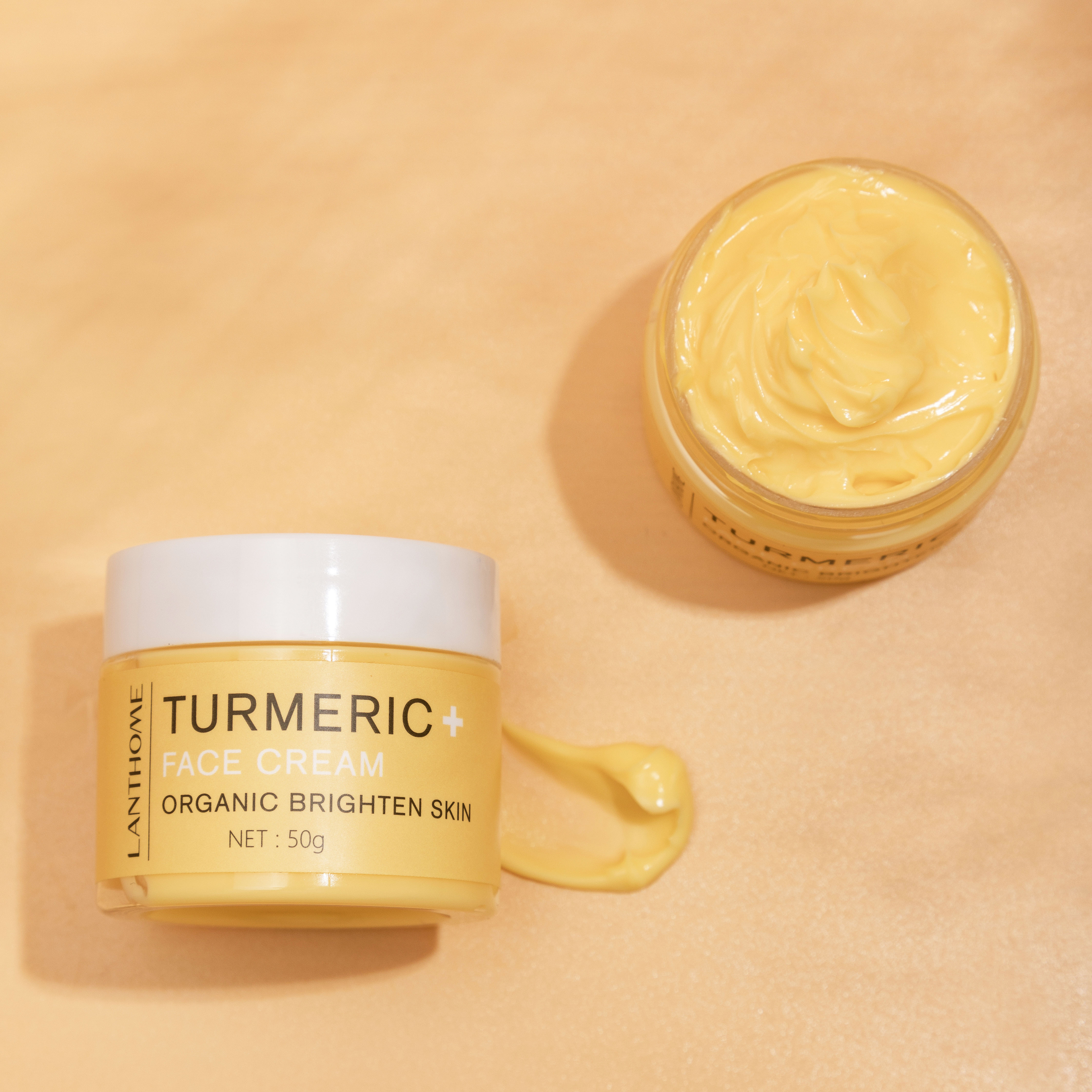 Private Label Natural Turmeric Acne Treatment Dark Spot Removing Facial Skin Whitening Tumeric Cream Face Cream