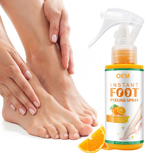 Foot exfoliator Spray Gently Dead Skin Calluses Removal Without Damaging Skin Orange Foot Peeling Spray