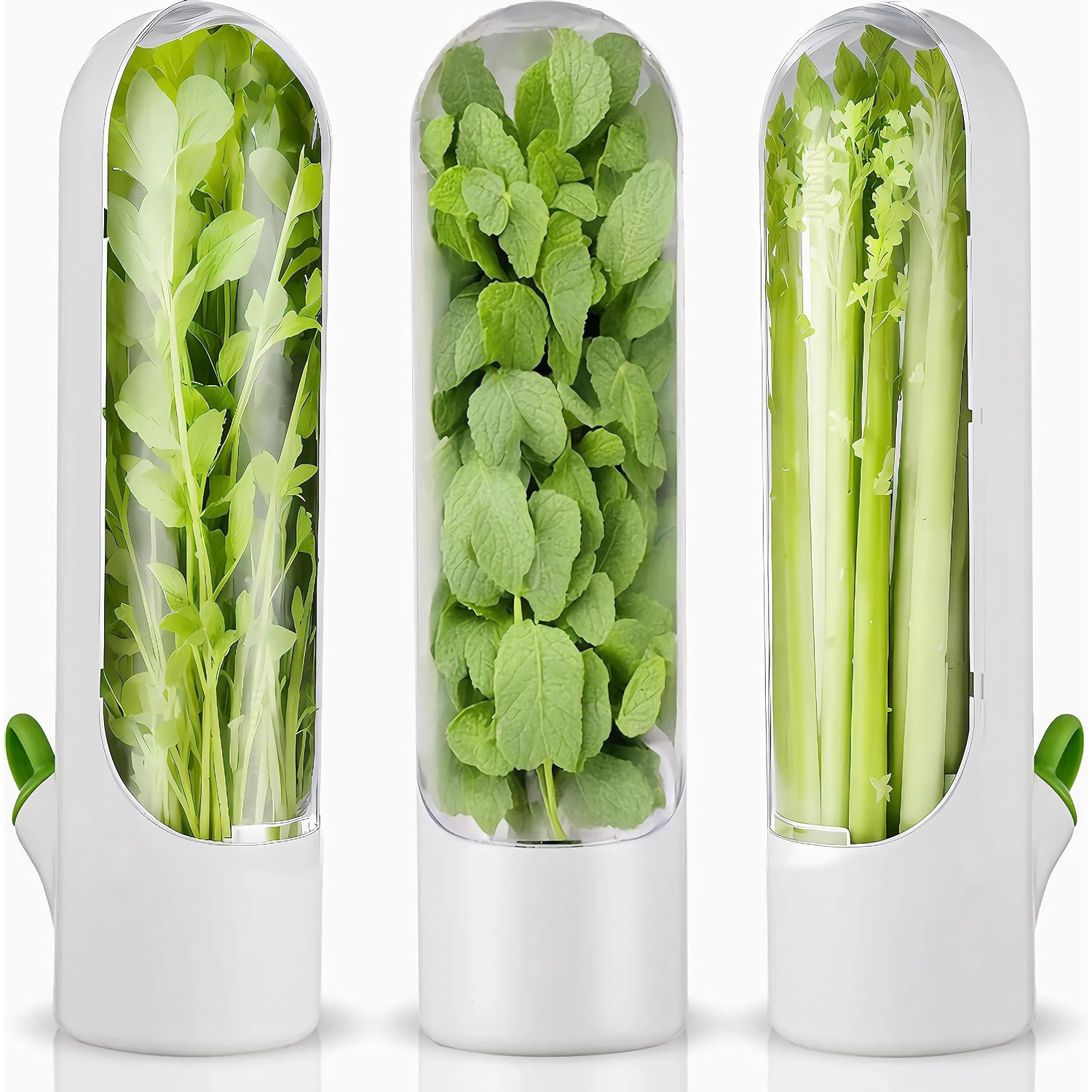 Herb Saver for Refrigerator Herb Keeper Vegetable Preservation Cup Fresh Keeper for Cilantro Mint Parsley Asparagus