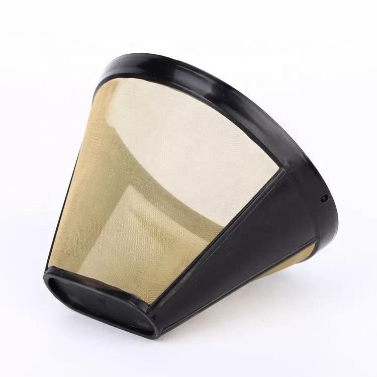 Permanent Basket-Style Reusable Gold Coffee Filter designed fits Coffee Makers and Brewer