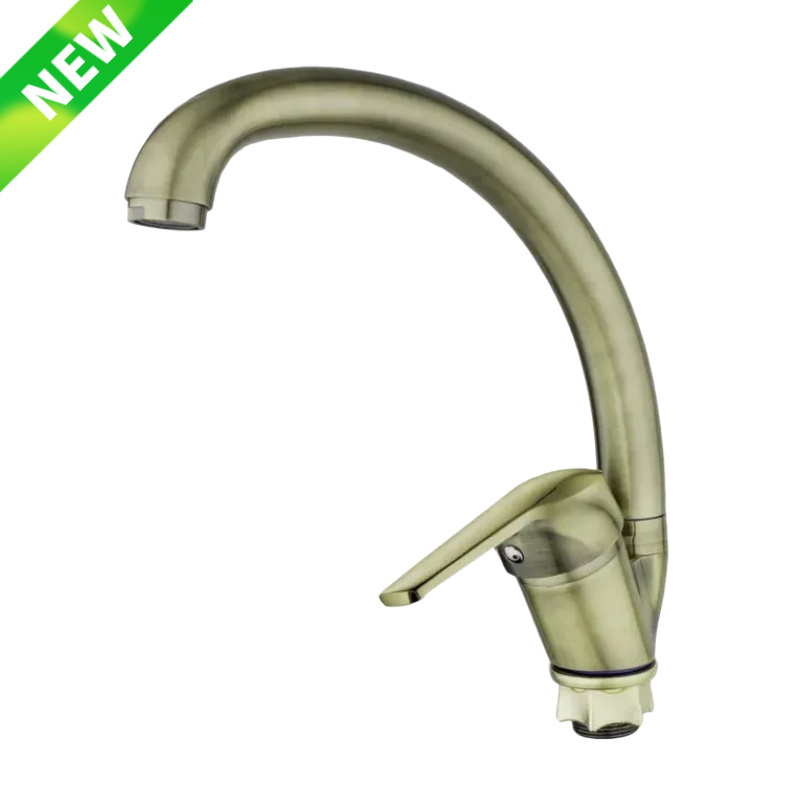 Factory direct reliable quality single handle long neck kitchen sink mixer faucet