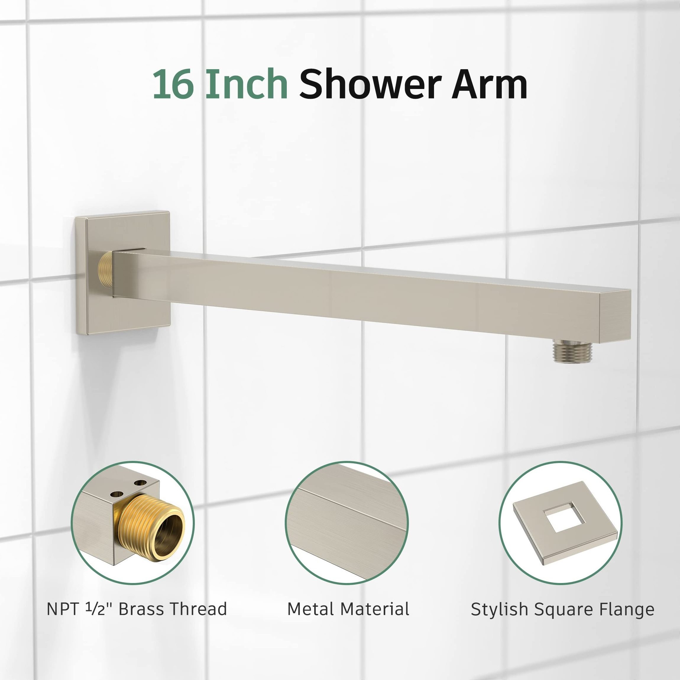 Shower System Matte Black Shower Faucet Set All Metal Luxury Wall Mounted 10 Inch Rain Shower Head Faucet Set