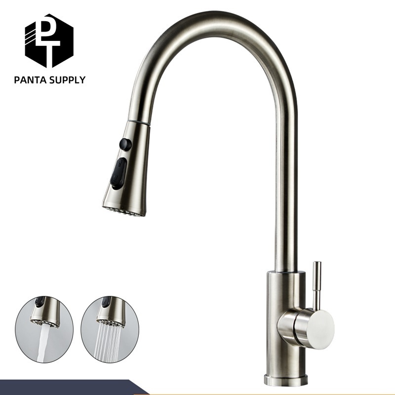 304 Stainless Steel pull out kitchen faucet