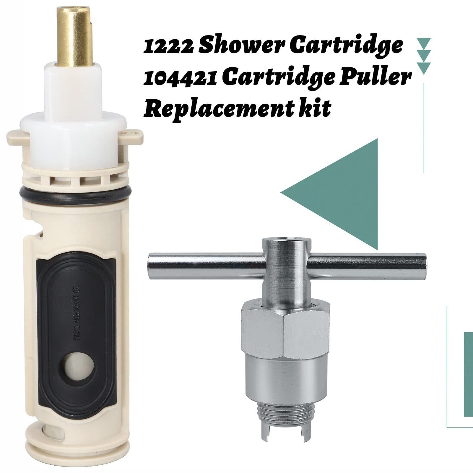 1222 Shower Cartridge Replacement kit and Cartridge Pull for Tub Shower One Handle Faucet Cartridge Aftermarket Replacement kit