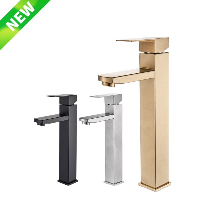 Black Golden Bathroom Faucet Tapware Washbasin Taps Bathroom Sink Mixer Faucet for Sink Single Handle Vanity Sink Faucet