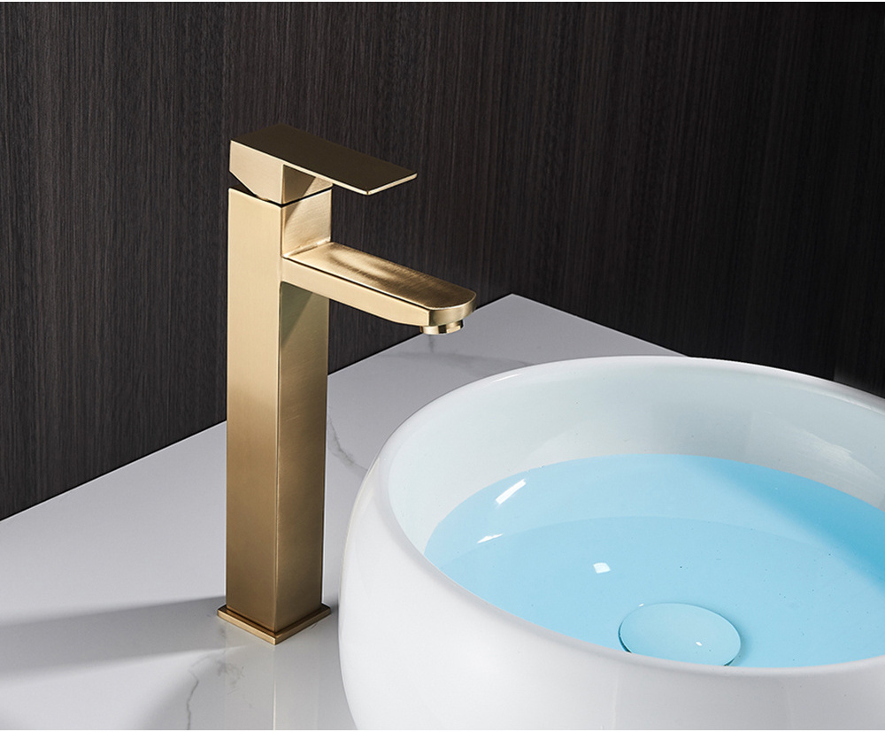 Black Golden Bathroom Faucet Tapware Washbasin Taps Bathroom Sink Mixer Faucet for Sink Single Handle Vanity Sink Faucet