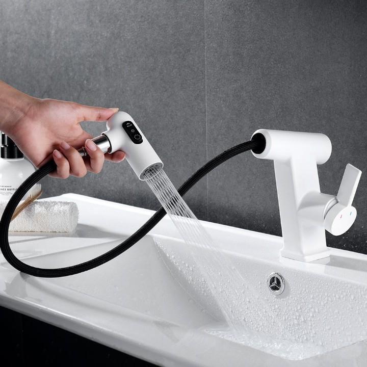 Net celebrity small steel gun multi-functional pull out basin faucet microphone toilet wash basin gun ash scraping faucet