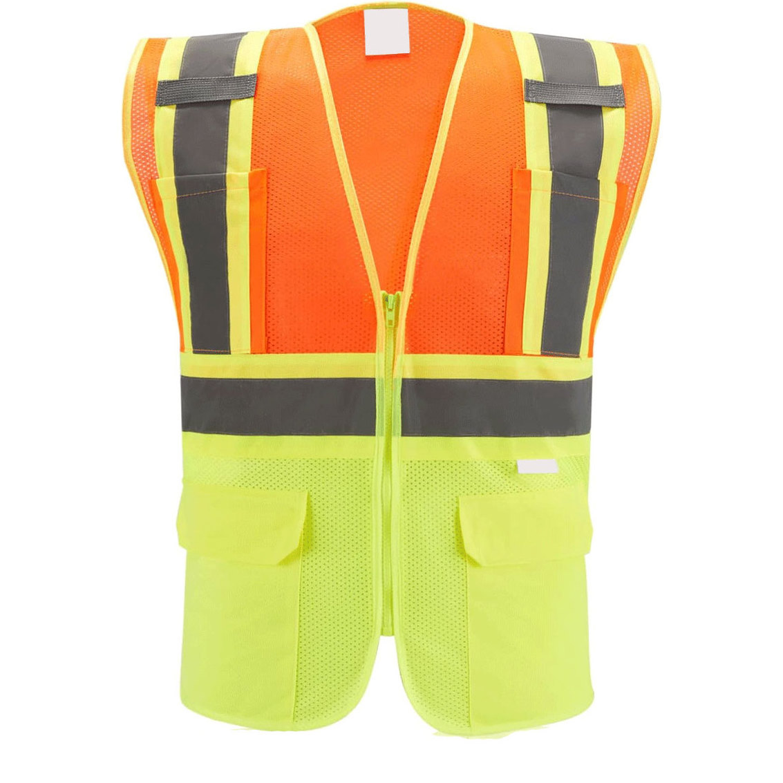 Zip Pocket Security Waistcoats Jacket Work wear Vests Hi-Viz Work wear High Visibility Bomber Safety Vest Waterproof