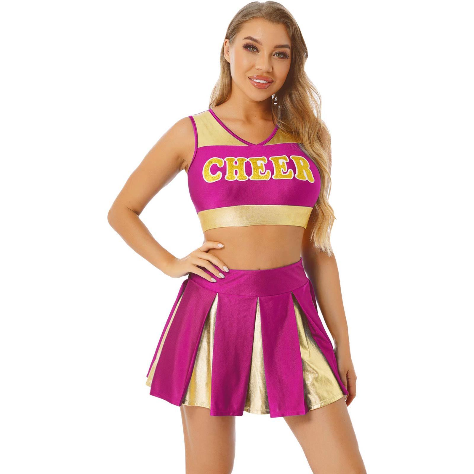 High Quality Women Sports Training Cheerleader Uniform Wholesale Factory Supplier Pink Cheerleader Custom