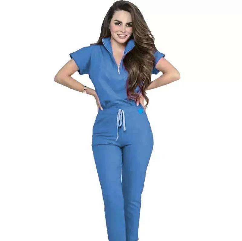 Nursing Scrubs Wholesale Medical Work Wear Nursing Scrubs Set Uniforms Nursing Training Female Scrubs