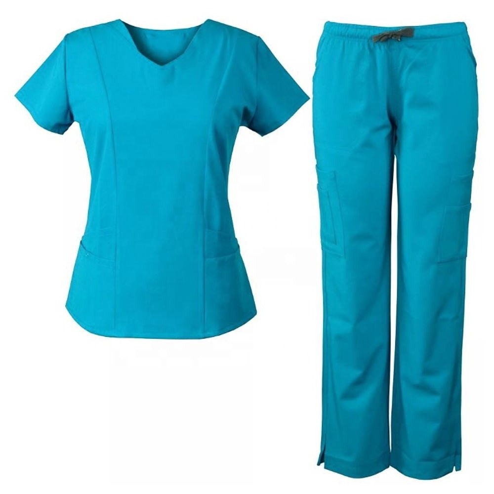 TOP High Quality Design  Fashionable Custom Scrub Sets Jogger Medical Nurse Scrub Set Uniform