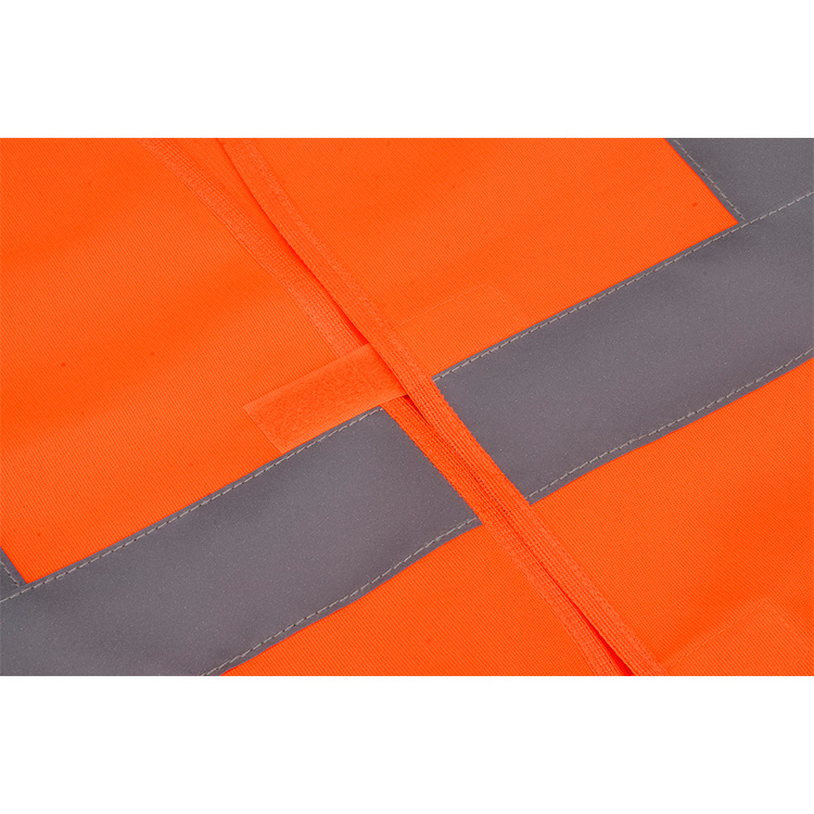 Reflective Logo Customized Hot Sale Multiple Security Workwear Hi Vis Reflective Vest Stripes Multi Pockets Workwear Vest