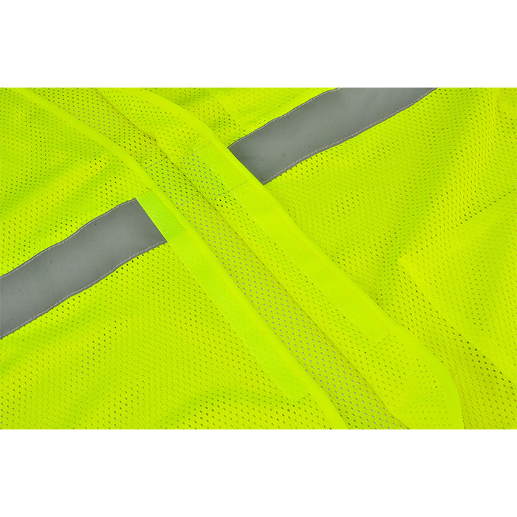 Safety Waistcoat High Visibility Vest Wholesale Fluorescent High Visibility Reflective Tapes Safety Work wear Vest For Unisex