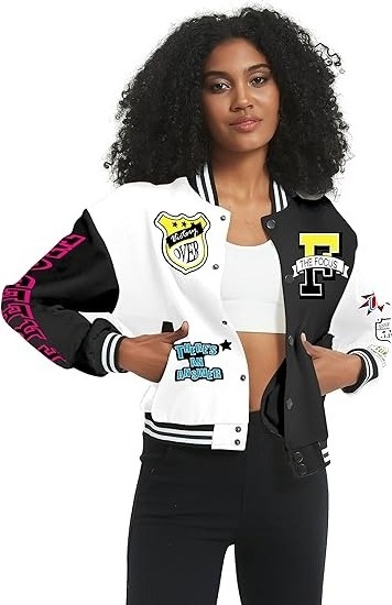 Hight Quality Wool Body Women Varsity Jackets With Leather Sleeve Winter Collection Street Wear Ladies Varsity Jackets