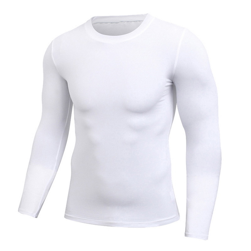 Men Gym Compression Under Base Layer Tops Long Sleeve Quick Dry Sports custom mens gym long sleeve blank compression shirts