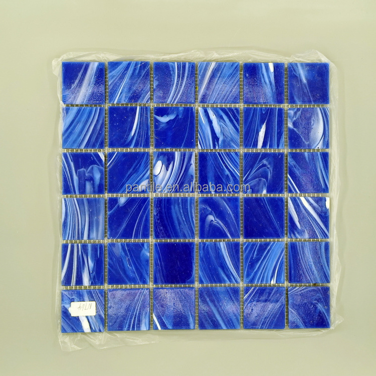 Wall Mosaics SWimming Pool Stickers Blue Glass Mosaic Tiles For Interior Wall And Floor Decoration