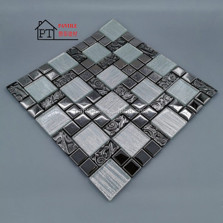 Hot Selling 100 Mosaic Tile Glass Backsplash 2X2 Glass Mosaic Tiles