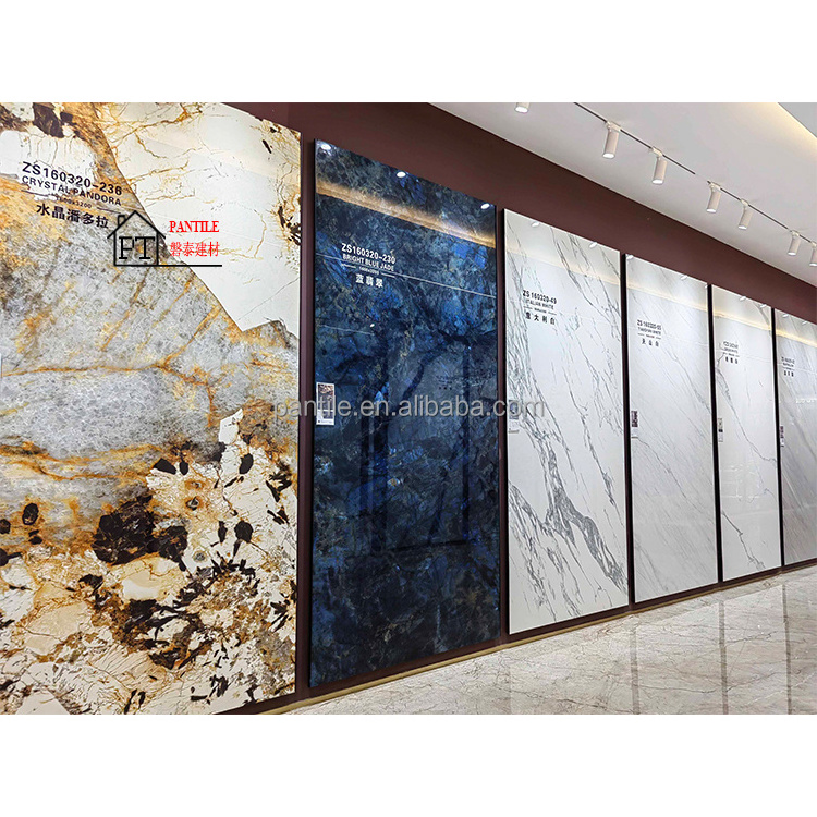 Fashion Trending Big Tiles Wall 3200 Large Format Black And White Porcelain Tiles Sinter Stone Slab for Table