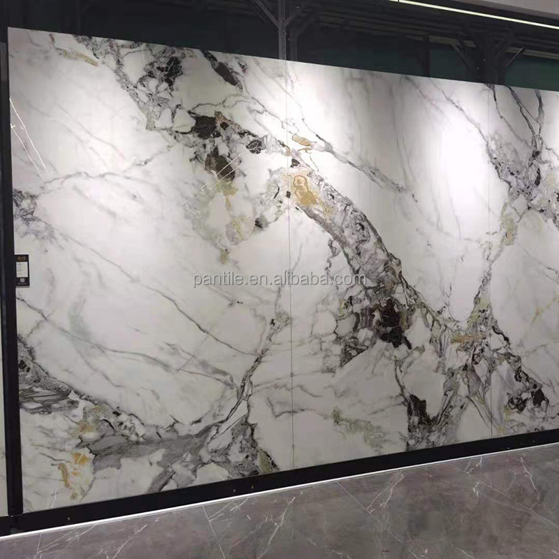 Sintered Stone Large Format 6mm Marble Porcelain Slabs Sintered Stone Tiles For Interior Floor And Wall Panel Tile