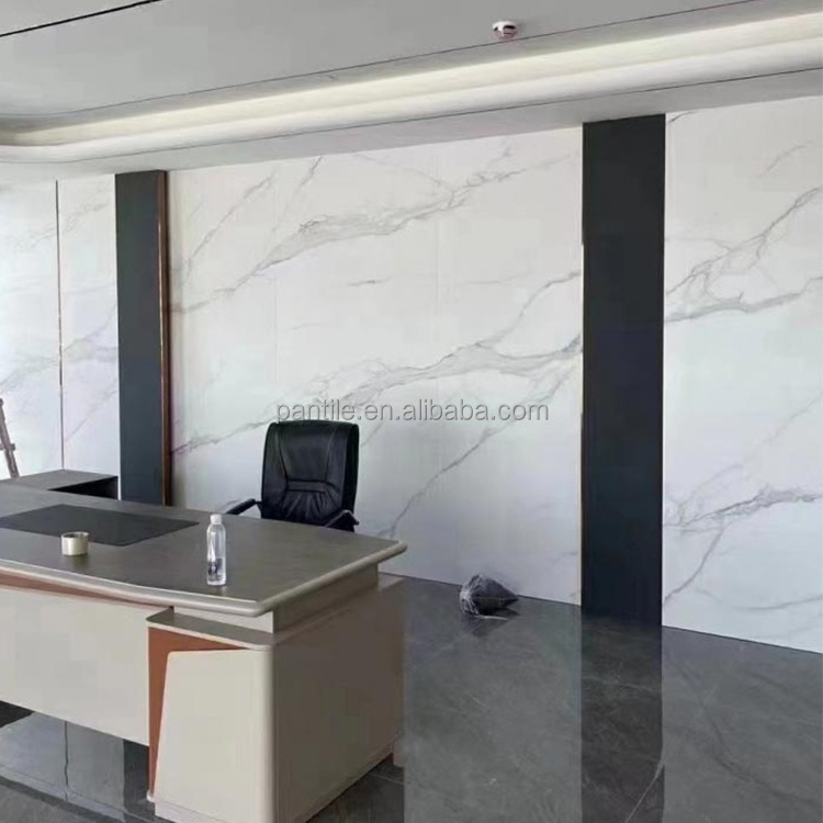 Fashion Trending Rock Slab Stone sintered Floor Porcelain White Marble Ceramic Slabs Bathroom Ceramic Tiles