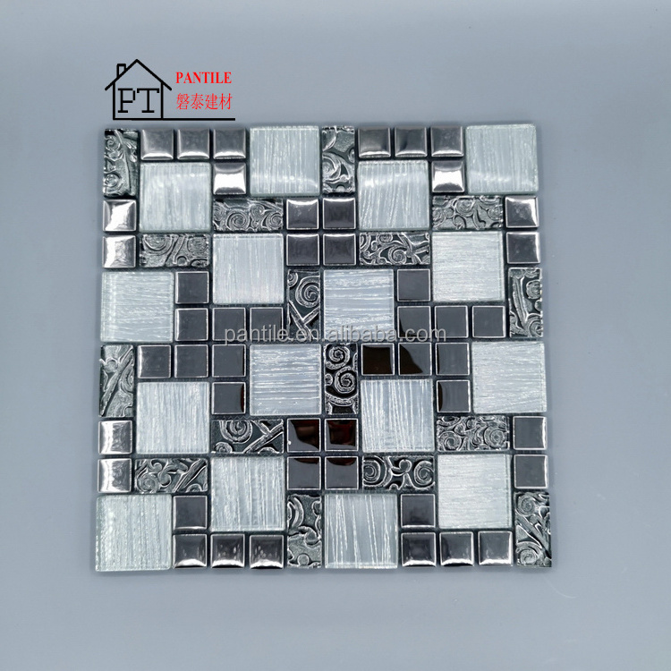 Hot Selling 100 Mosaic Tile Glass Backsplash 2X2 Glass Mosaic Tiles