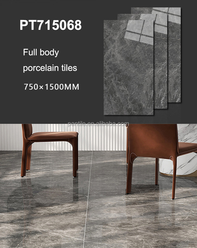 Reasonable Prices Tile Porcelain Large 75X150 Grey Marble Floor Tile For Floor