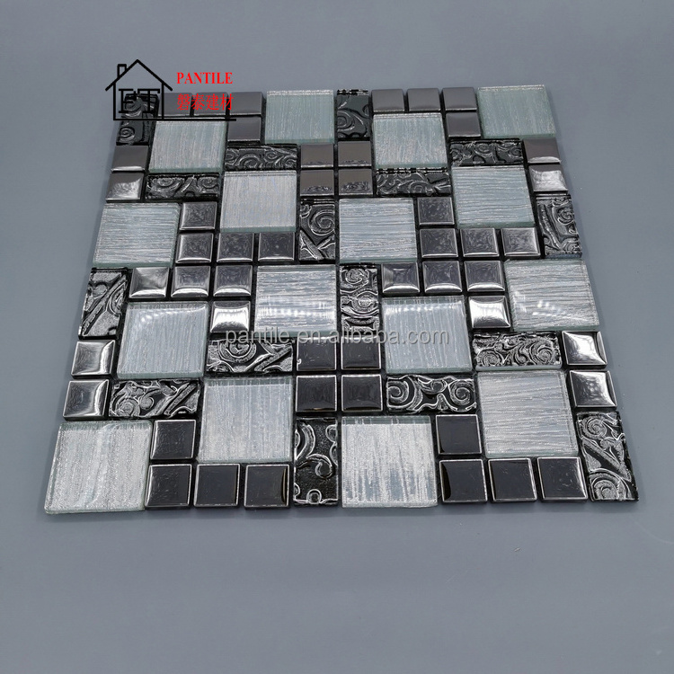 Hot Selling 100 Mosaic Tile Glass Backsplash 2X2 Glass Mosaic Tiles