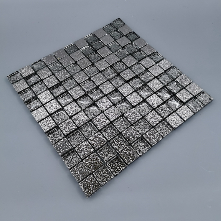 Silver Grey Backsplash Mirrors Glass Mosaics Wall Decoration Mosaic Tiles For Decorations Glass Mosaic