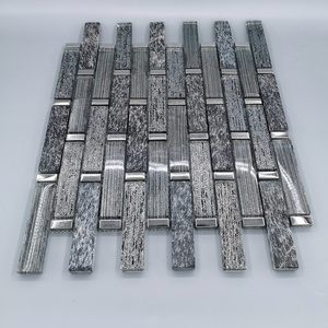 Good Quality Finger Strip Mosaic Tile Transparent Color Marble Stone Mosaic Tiles For Bathroom