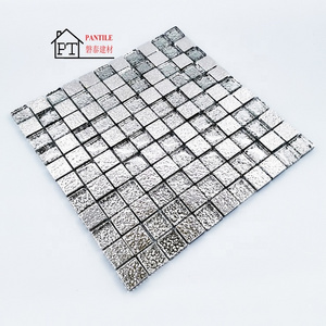 Silver Grey Backsplash Mirrors Glass Mosaics Wall Decoration Mosaic Tiles For Decorations Glass Mosaic