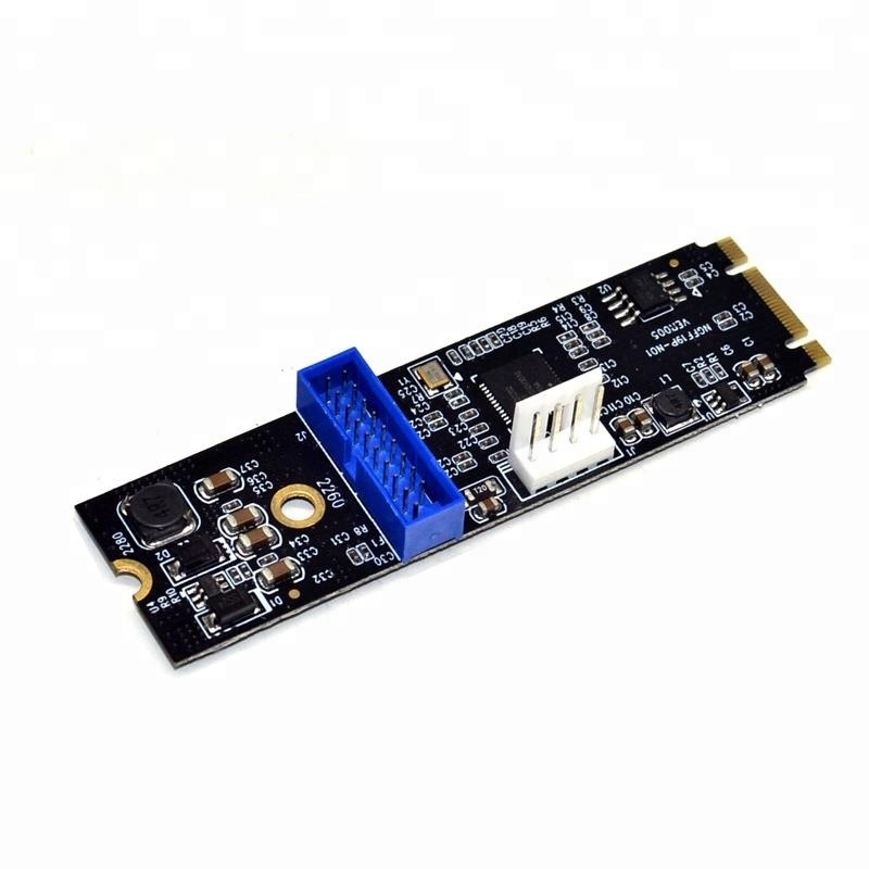 NGFF M.2 Key B-M Key M NVME pcie channel to USB 3.0 19pin UASP converter card with floppy 4 pin cable