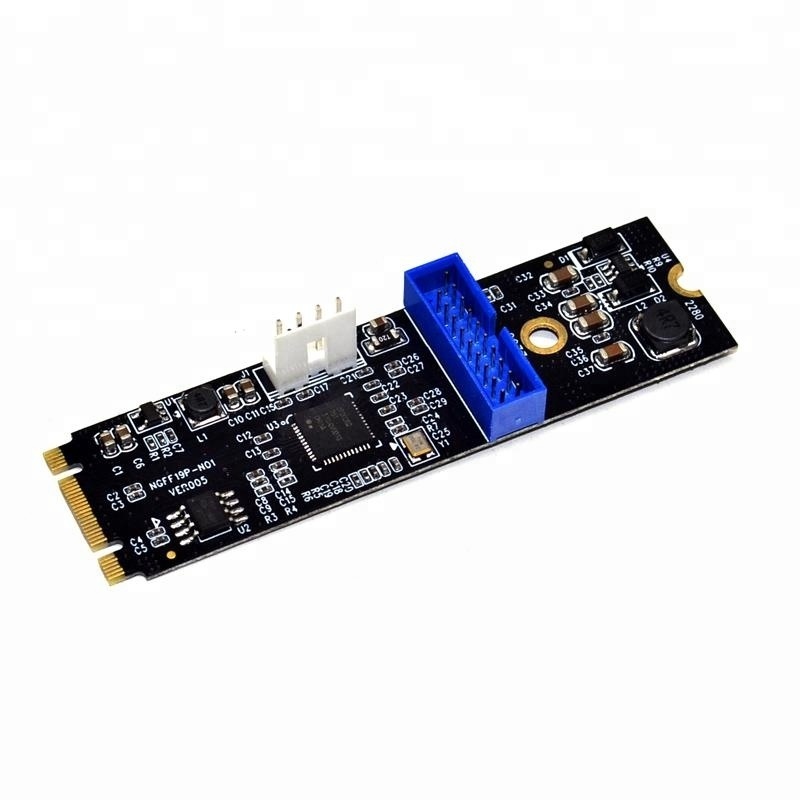 NGFF M.2 Key B-M Key M NVME pcie channel to USB 3.0 19pin UASP converter card with floppy 4 pin cable