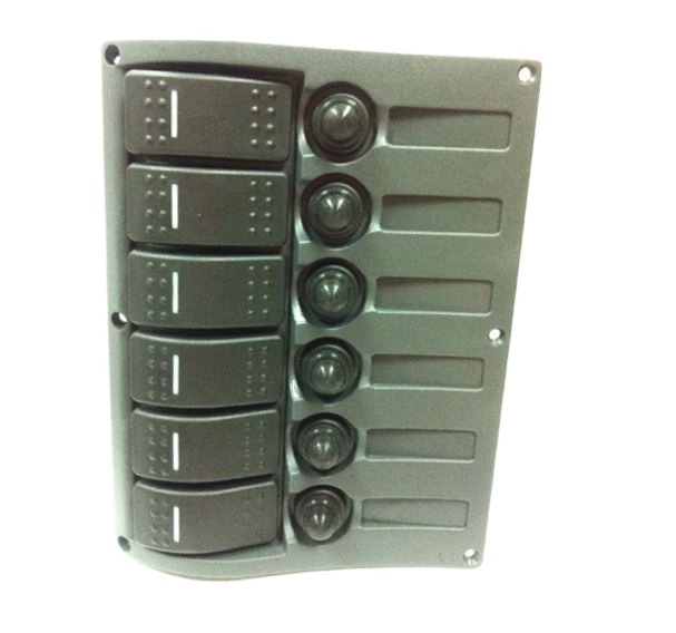 Marine Boat Waterproof 6 Gang Switch Panel