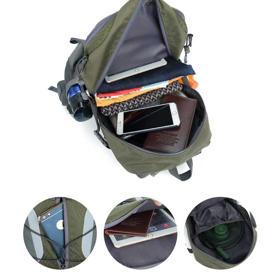 High Quality outdoor mountain backpack  Custom Water Resistant Unisex Camping Hiking Backpack