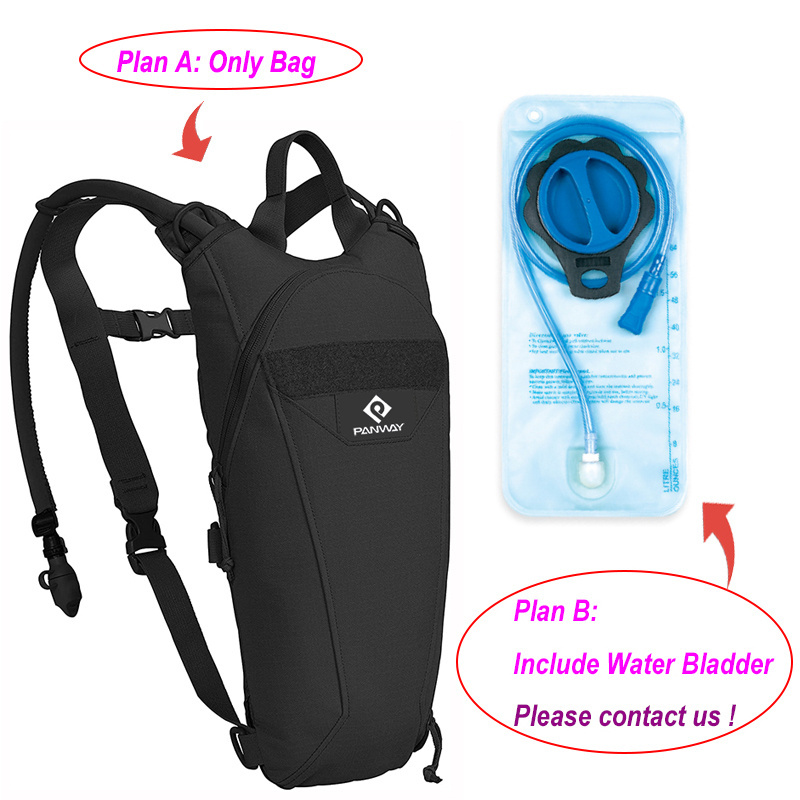 Tactical hydration backpack waterproof Running Climbing lightweight Water hydration pack with 2L 3L Water Bladder