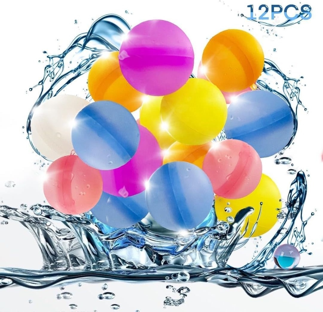 HSM Silicone Refillable Water Balls Party Balloons Quick Fill Up Magic Water Bombs Reusable Water Balloons Summer Toys