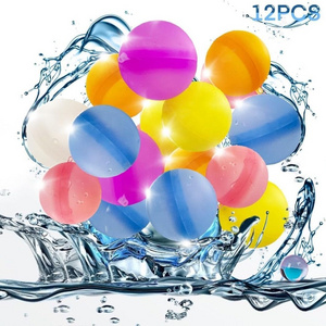 HSM Silicone Refillable Water Balls Party Balloons Quick Fill Up Magic Water Bombs Reusable Water Balloons Summer Toys